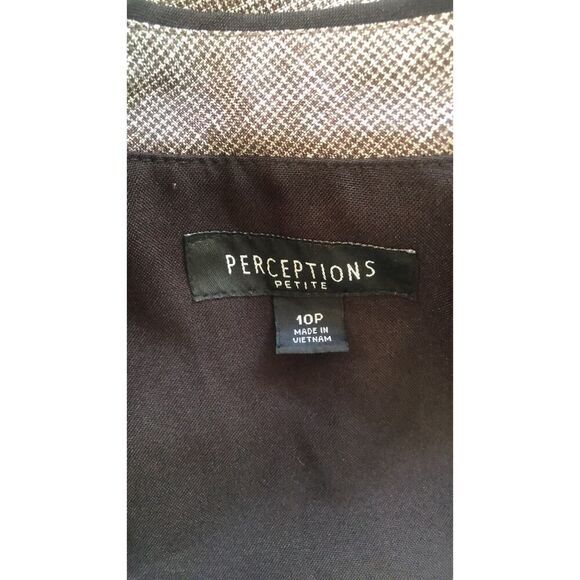 Perceptions Lightweight Long Sleeved grey blazer / Jacket size 10 Petite - Picture 11 of 16